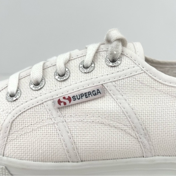 Superga Platform 2790 Sneaker Shoe Canvas Retro Coachella White Womens 7.5/ EU38 - Picture 9 of 14
